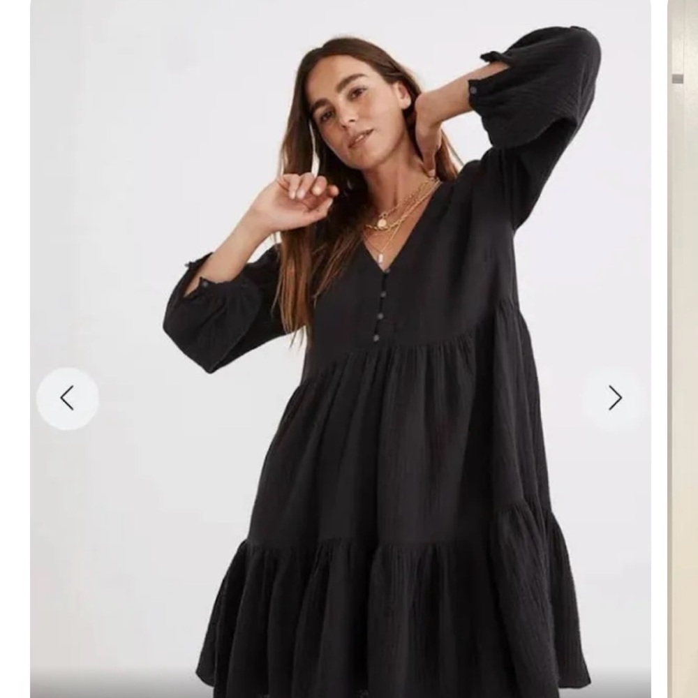Madewell Collette mini dress in black EUC